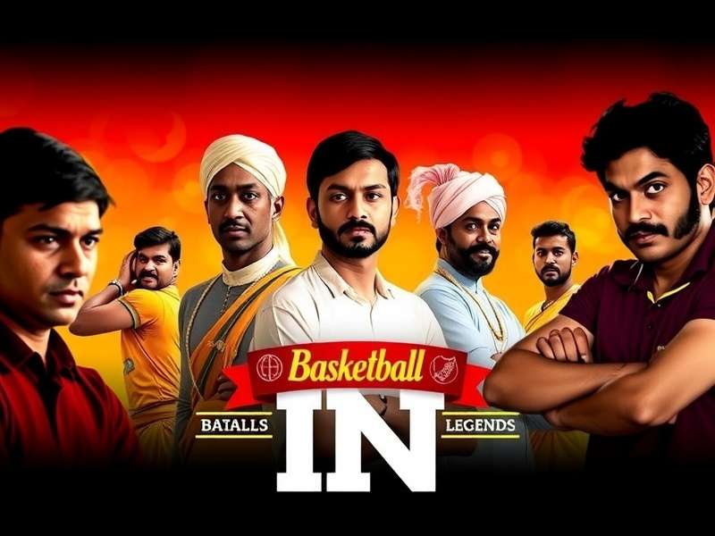 Basketball Legends IN Cover Image featuring Indian players in traditional attire